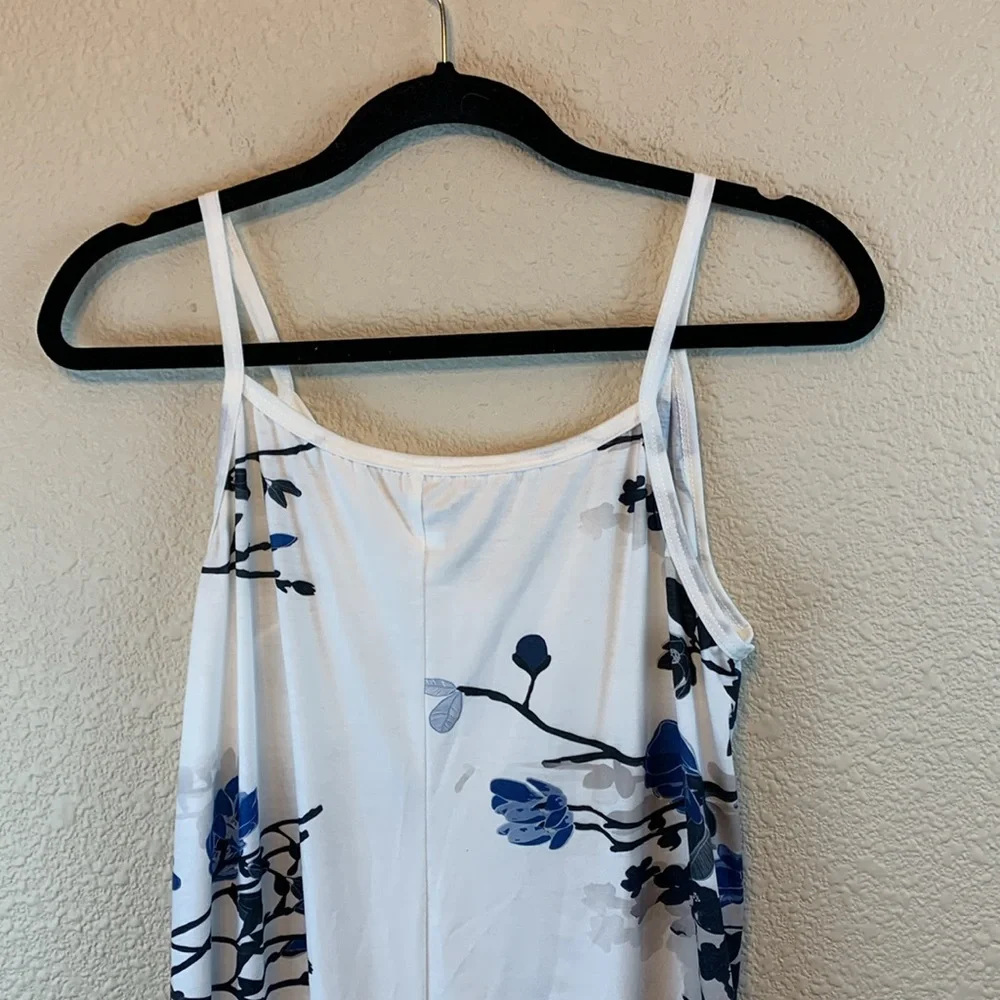 Floral dress sz XL casual vacation flowers boho resort mini dress beach coverup